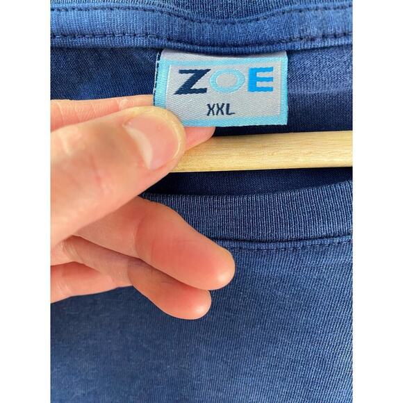 ZOE Men's Size XXL Blue Short Sleeve 100% Cotton Octopus T-Shirt - Picture 4 of 5